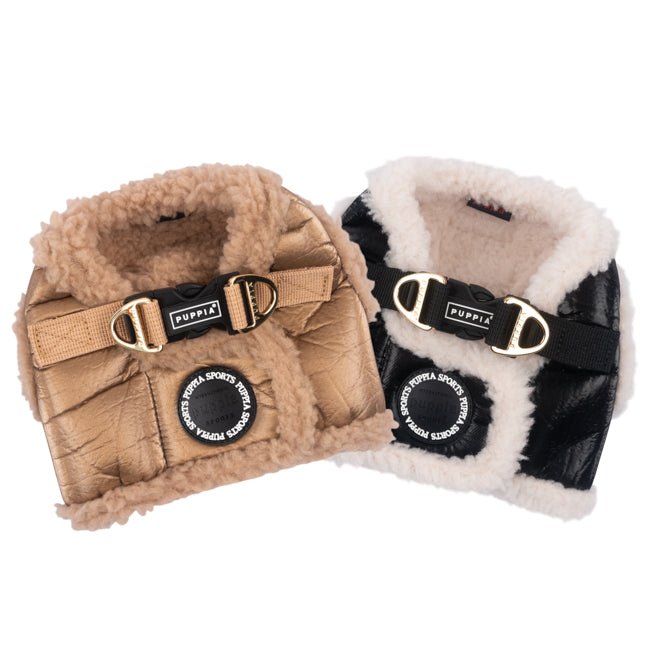 Puppia Winterstride Vest Harness B Black hondentuig > honden harnas > model B Small
