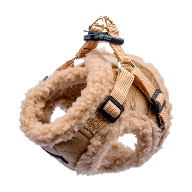 Puppia Winterstride Vest Harness NB Beige hondentuig > honden harnas > model B Small