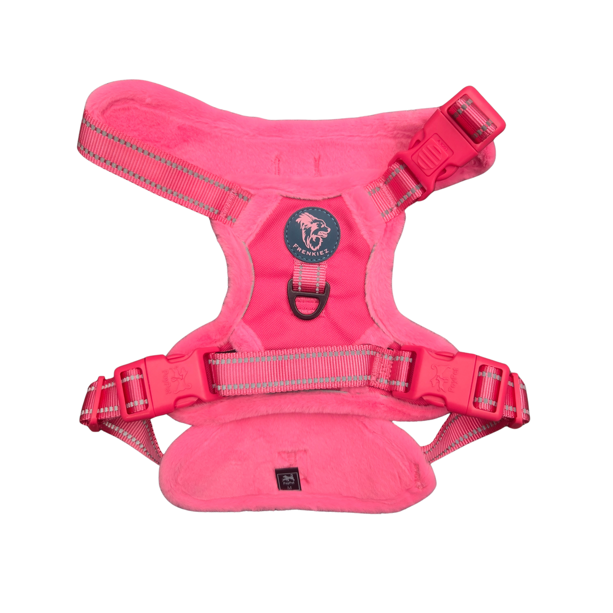 Frenkiez Teddy reflective Y tuig no pull dogharness Hot Pink