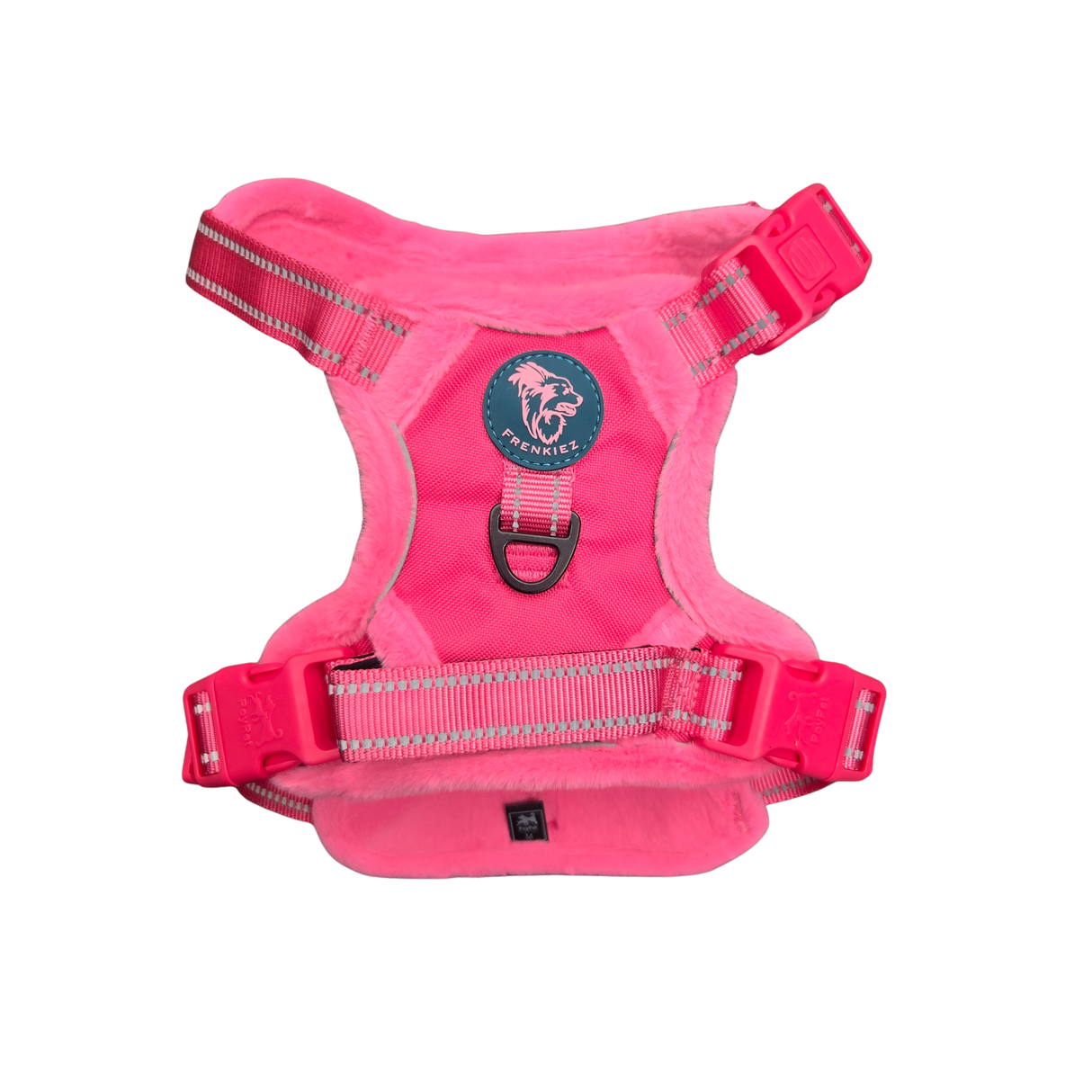 Frenkiez Teddy reflective Y tuig no pull dogharness Hot Pink