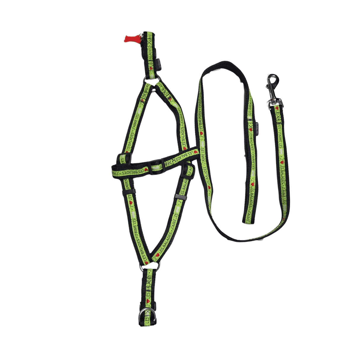 Bobby Yaimeles harness + riem Green tweedekans hondentuig > honden harnas Set X - Small