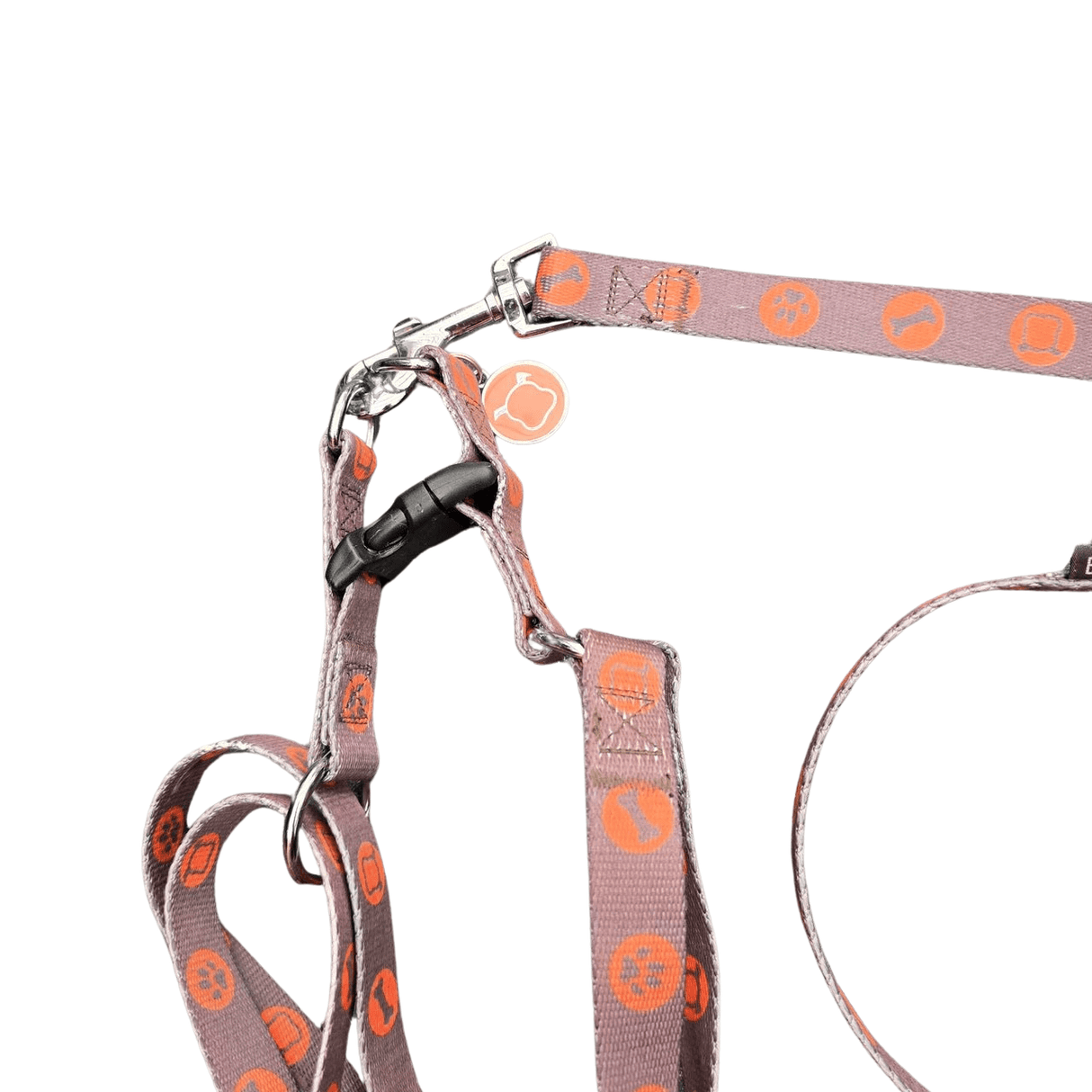 Bobby Bones harness + riem Brown tweedekans hondentuig > honden harnas Set Medium
