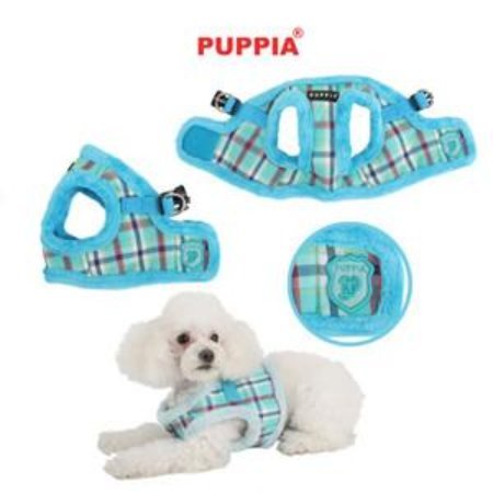 Puppia Uptown Harness Model B SkyBlue hondentuig > honden harnas > model B Small