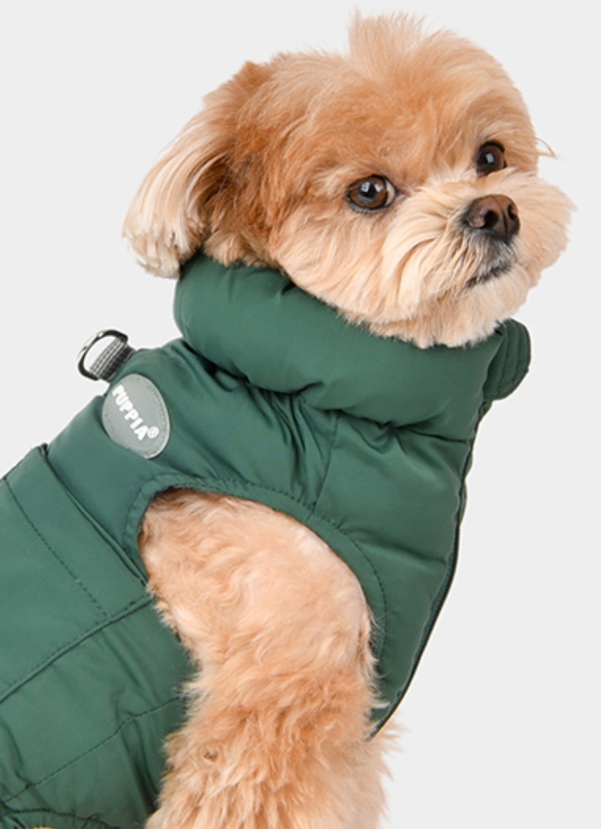 Puppia Puffer Vest Harness Jumper Green - Premium Hondenkleding > hondenjas from Puppia - Just €50! Shop now at Frenkiezdogshop