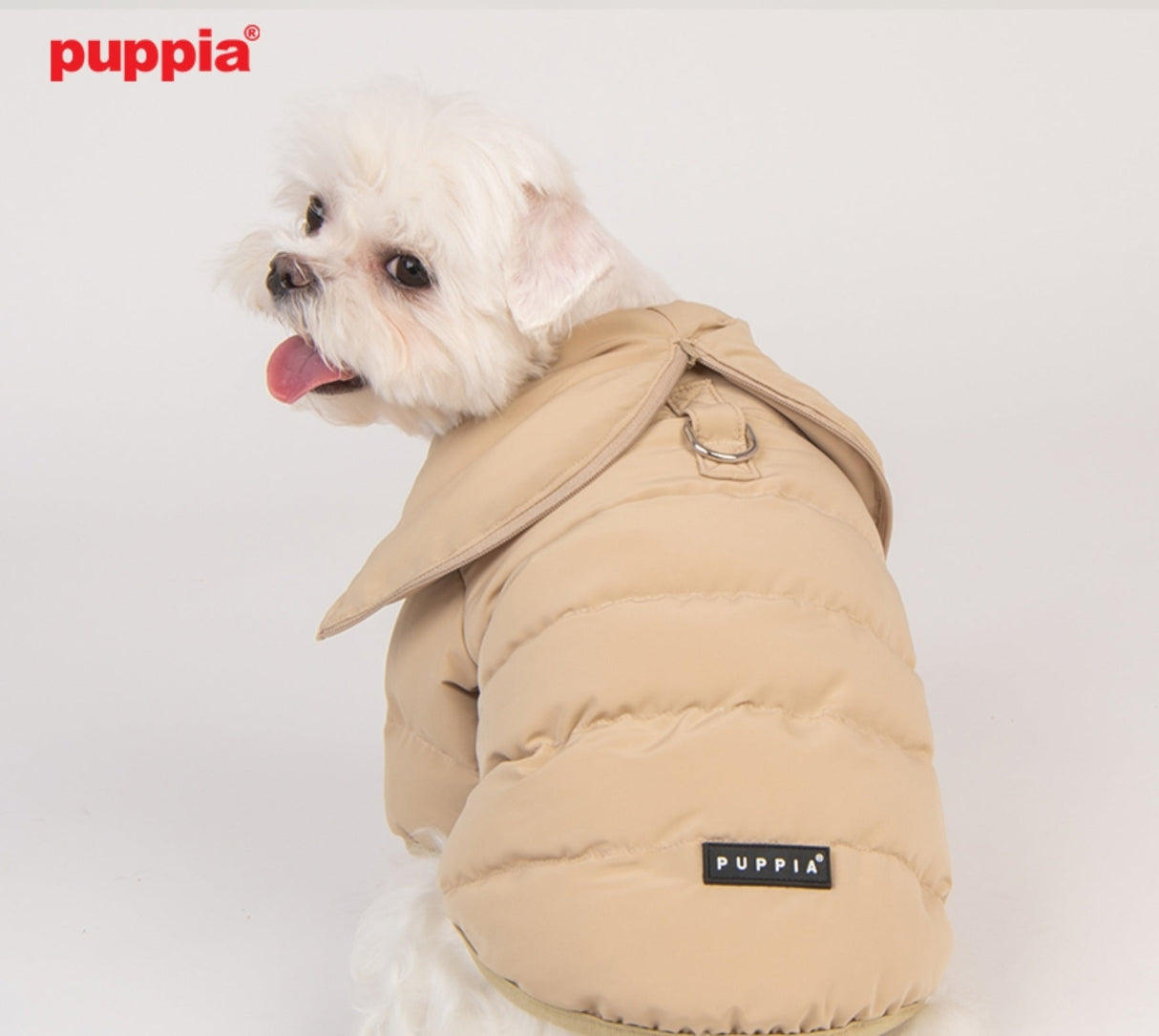Puppia Sailor Collar Harness Jumper Beige - Premium Hondenkleding > hondenjas from Puppia - Just €50! Shop now at Frenkiezdogshop