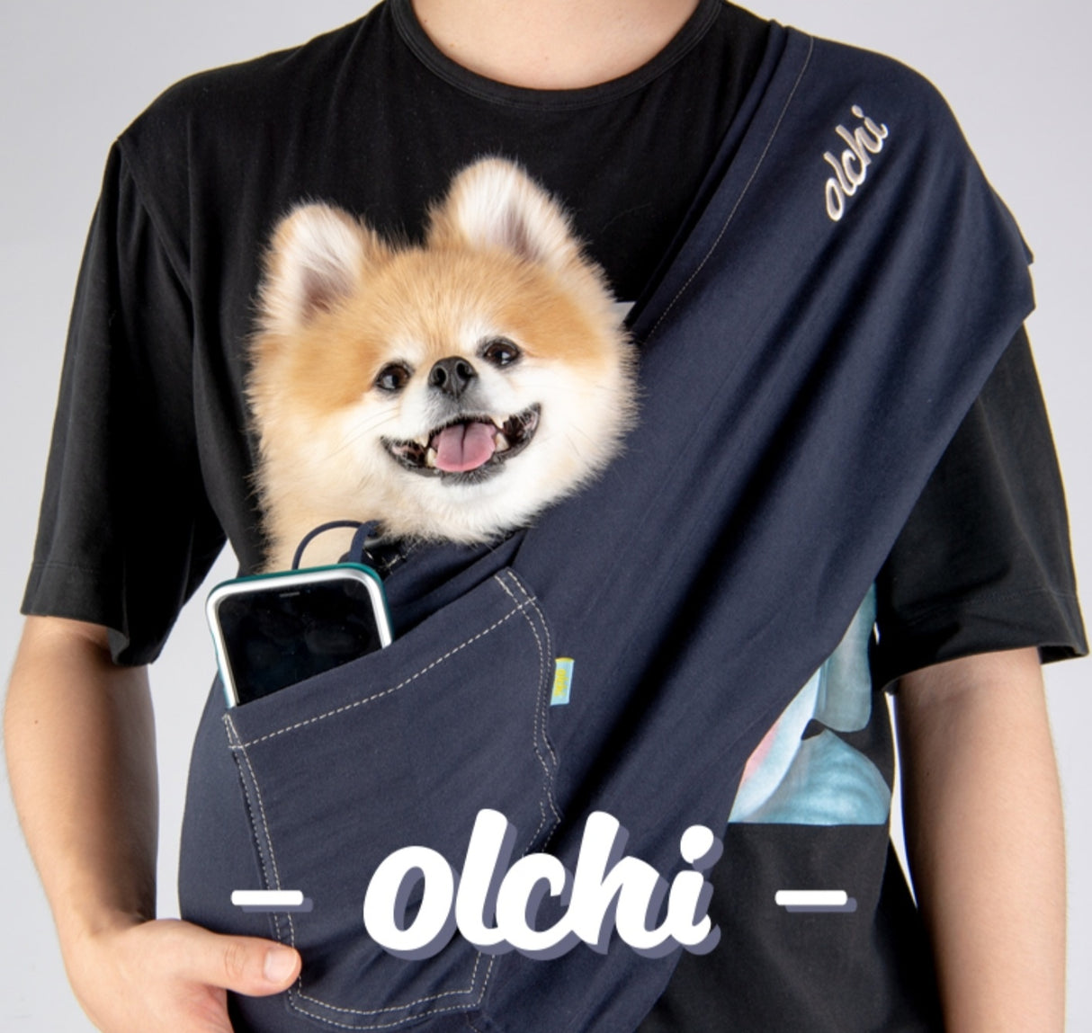 Olchi Simple (II) Sling Bag draagzak Navy - Premium Hondentas > draagzak from Olchi - Just €61.99! Shop now at Frenkiezdogshop