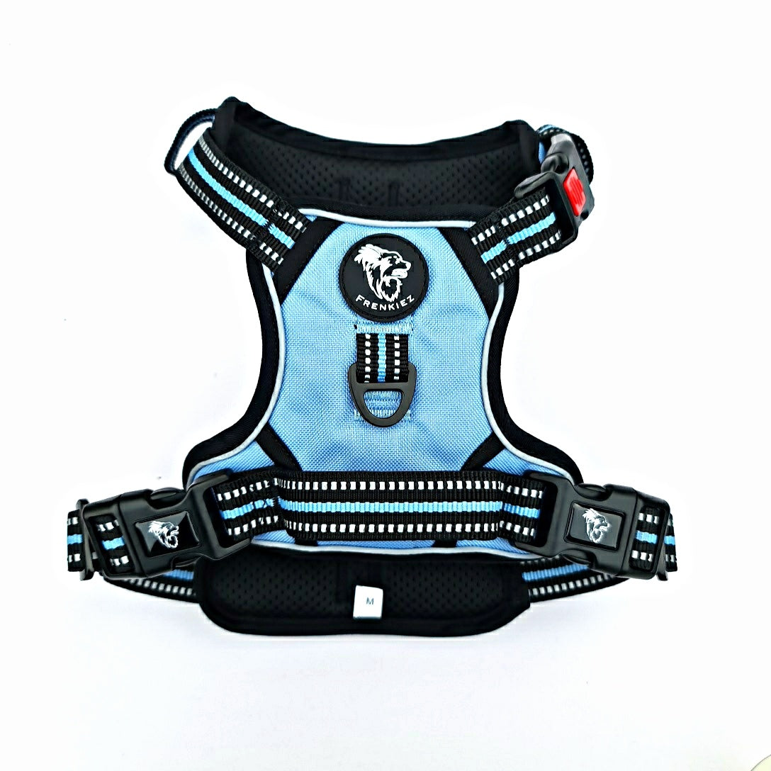 Frenkiez reflective Y tuig no pull dogharness lightblue - Premium hondentuig > honden harnas from Frenkiez - Just €31.99! Shop now at Frenkiezdogshop