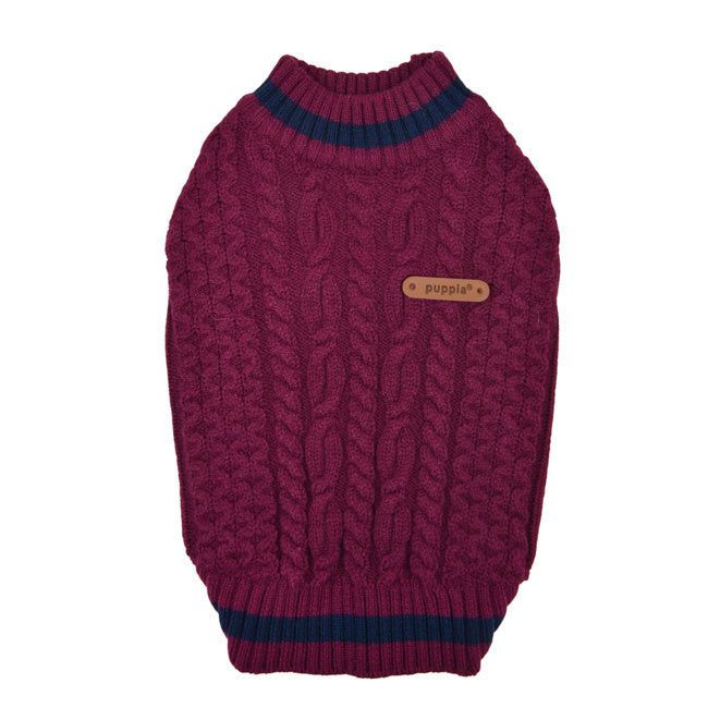 Puppia Winter Sweater Fannar Burgundy - Premium Hondenkleding > Hondentrui from Puppia - Just €25! Shop now at Frenkiezdogshop