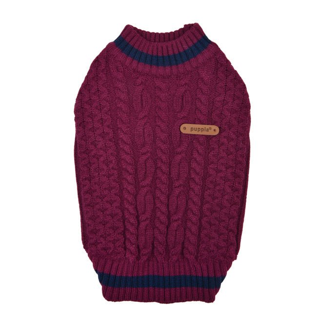 Puppia Winter Sweater Fannar Burgundy Hondenkleding > Hondentrui Small