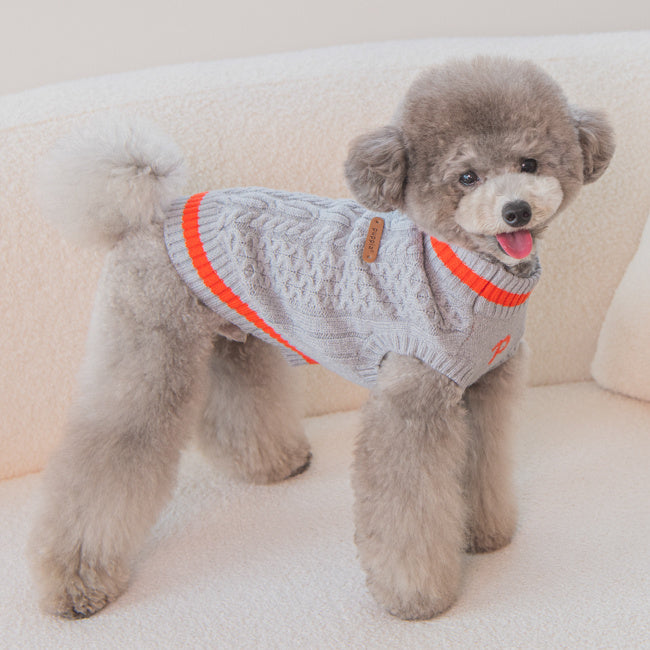 Puppia Winter Sweater Fannar Melange Grey - Premium Hondenkleding > Hondentrui from Puppia - Just €25! Shop now at Frenkiezdogshop