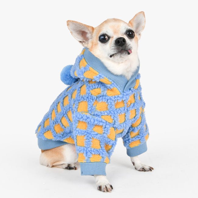 Puppia Stefan Hoody Jacket Harness Blue Hondenkleding > hondenjas Small