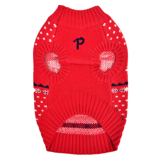 Puppia Winter Sweater Dyani Red - Premium Hondenkleding > Hondentrui from Puppia - Just €25! Shop now at Frenkiezdogshop
