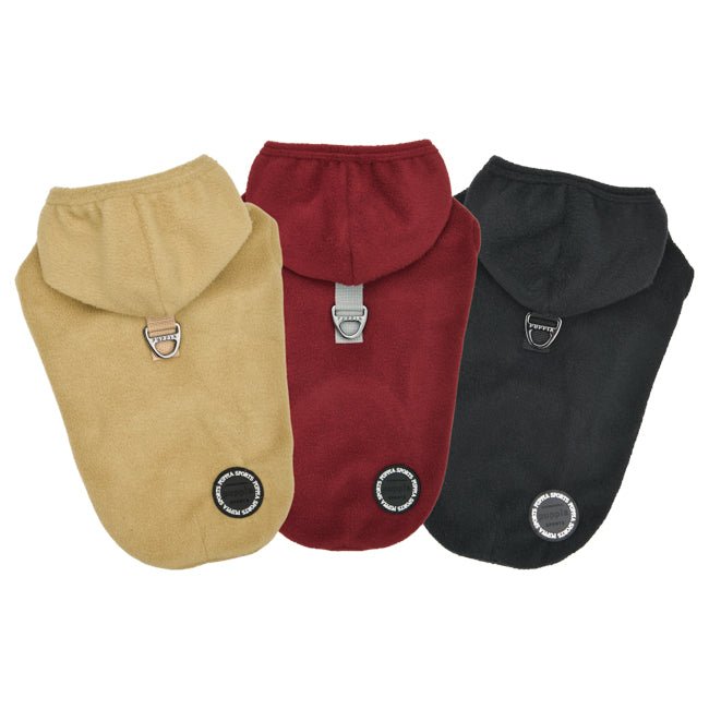 Puppia Zuko Fleece Jacket Harness Wine Hondenkleding > Hondentrui Small