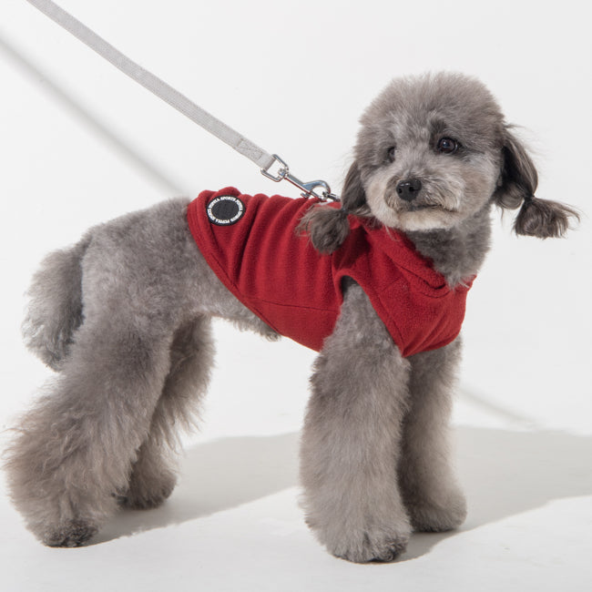 Puppia Zuko Fleece Jacket Harness Wine - Premium hondentuig > honden harnas from Puppia - Just €30.99! Shop now at Frenkiezdogshop