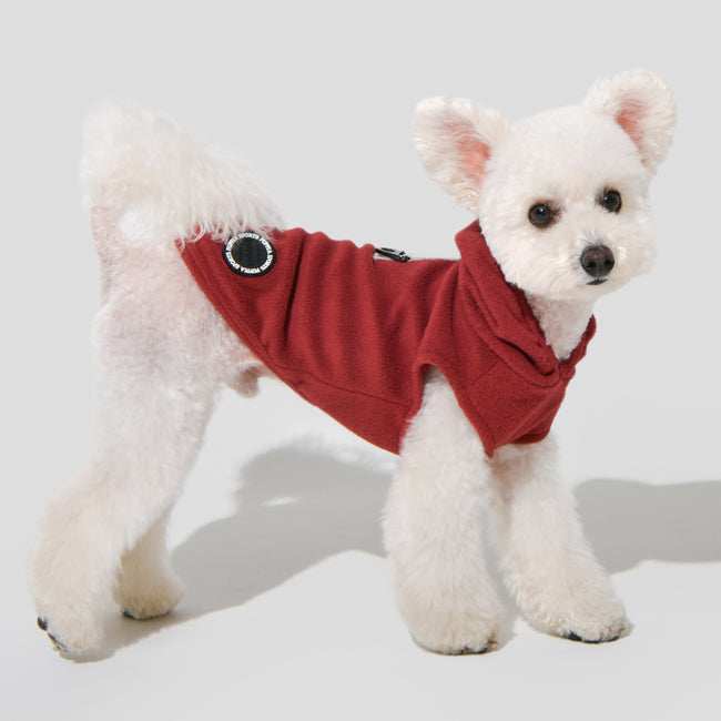 Puppia Zuko Fleece Jacket Harness Wine - Premium hondentuig > honden harnas from Puppia - Just €30.99! Shop now at Frenkiezdogshop