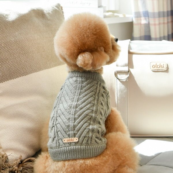 Olchi Breaded Knit Hondentrui grey Hondenkleding > Hondentrui Small