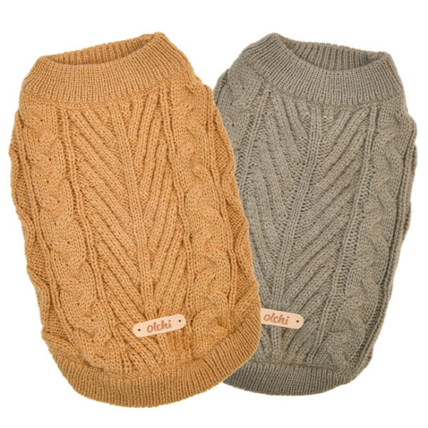 Olchi Breaded Knit Hondentrui grey - Premium Hondenkleding > Hondentrui from Olchi - Just €25! Shop now at Frenkiezdogshop