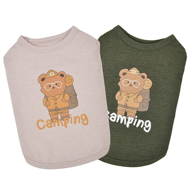 Olchi Camping T-shirt khaki hondenkleding > hondenshirt Small