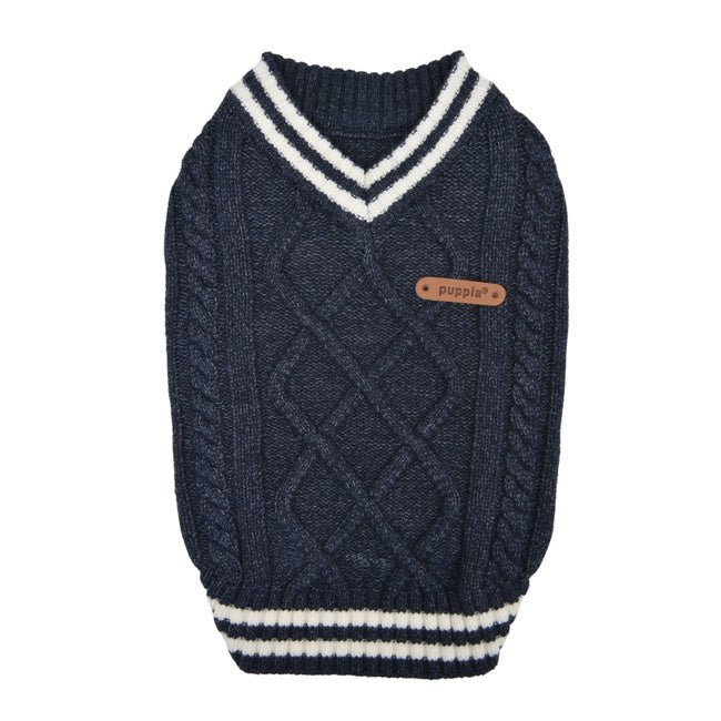 Puppia Winter Sweater Pierre Navy Hondenkleding > Hondentrui Small