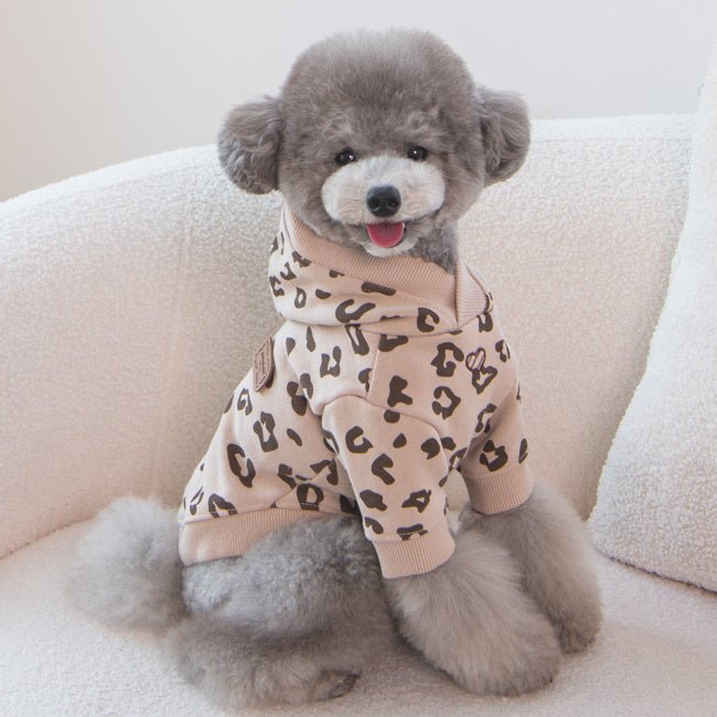 Pinkaholic Leopardess hooded shirt Beige hondenkleding > hondenshirt Small