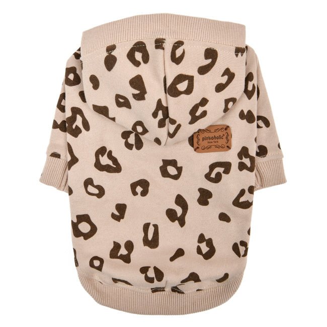 Pinkaholic Leopardess hooded shirt Beige hondenkleding > hondenshirt Small