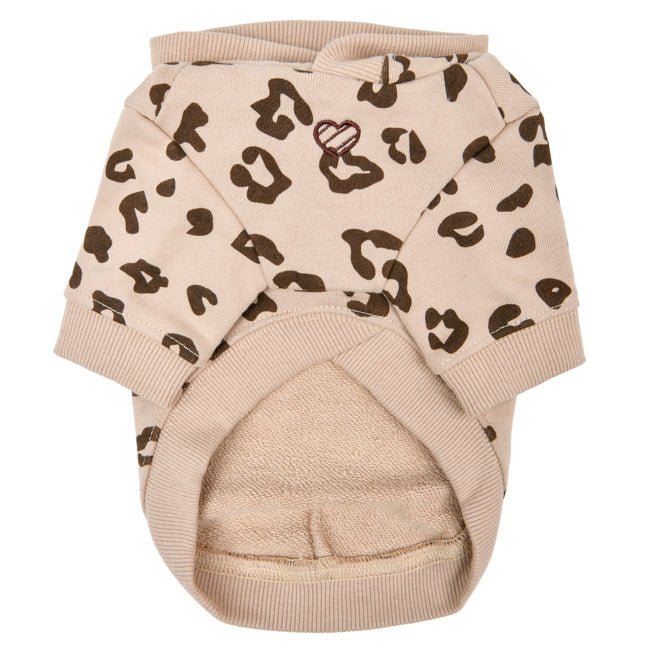 Pinkaholic Leopardess hooded shirt Beige hondenkleding > hondenshirt Small