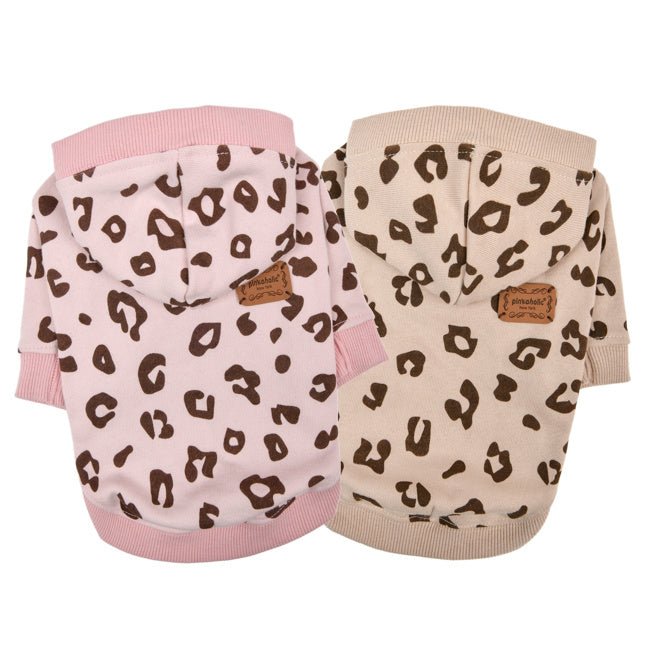 Pinkaholic Leopardess hooded shirt Beige hondenkleding > hondenshirt Small