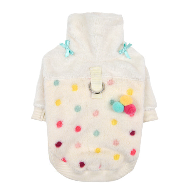 Pinkaholic Maycie Turtleneck harness shirt Ivory - Premium hondenkleding > hondenshirt from Pinkaholic - Just €25! Shop now at Frenkiezdogshop