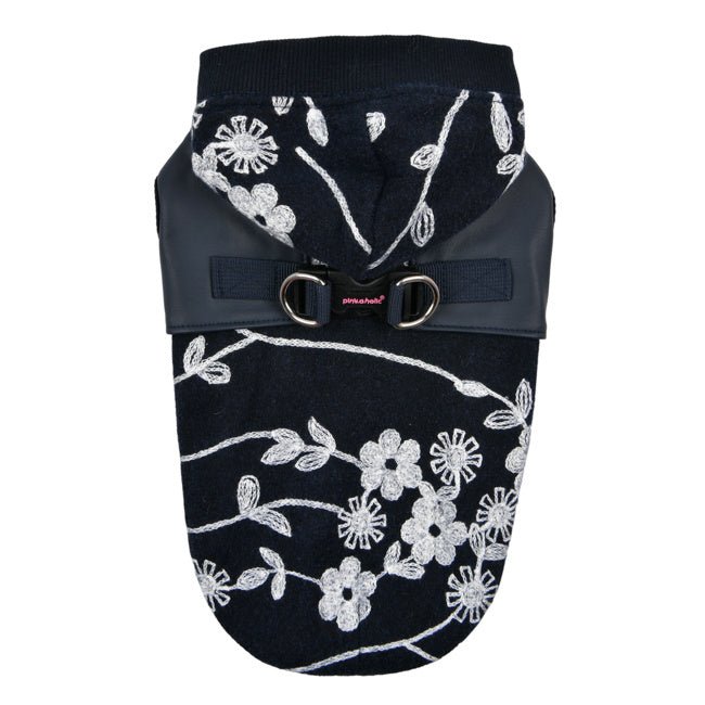 Pinkaholic Celandine winter hooded harness shirt Navy Hondenkleding > Hondentrui Small