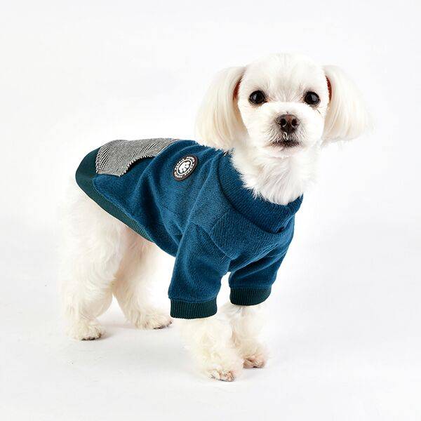 Puppia Rezso Hoodie Teal ( Small ) Hondenkleding > Hondentrui Small