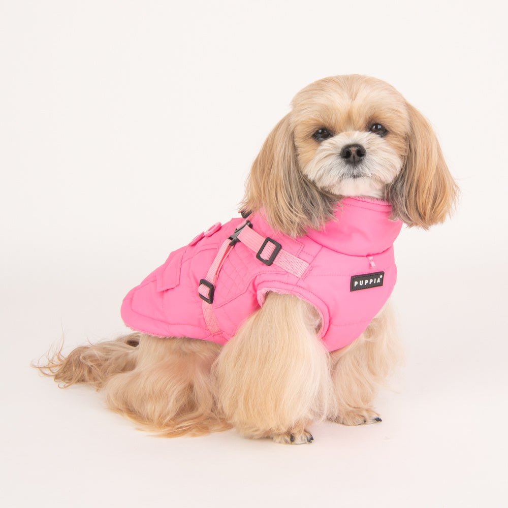 Puppia Wilkes Jacket Harness Pink Hondenkleding > hondenjas Small