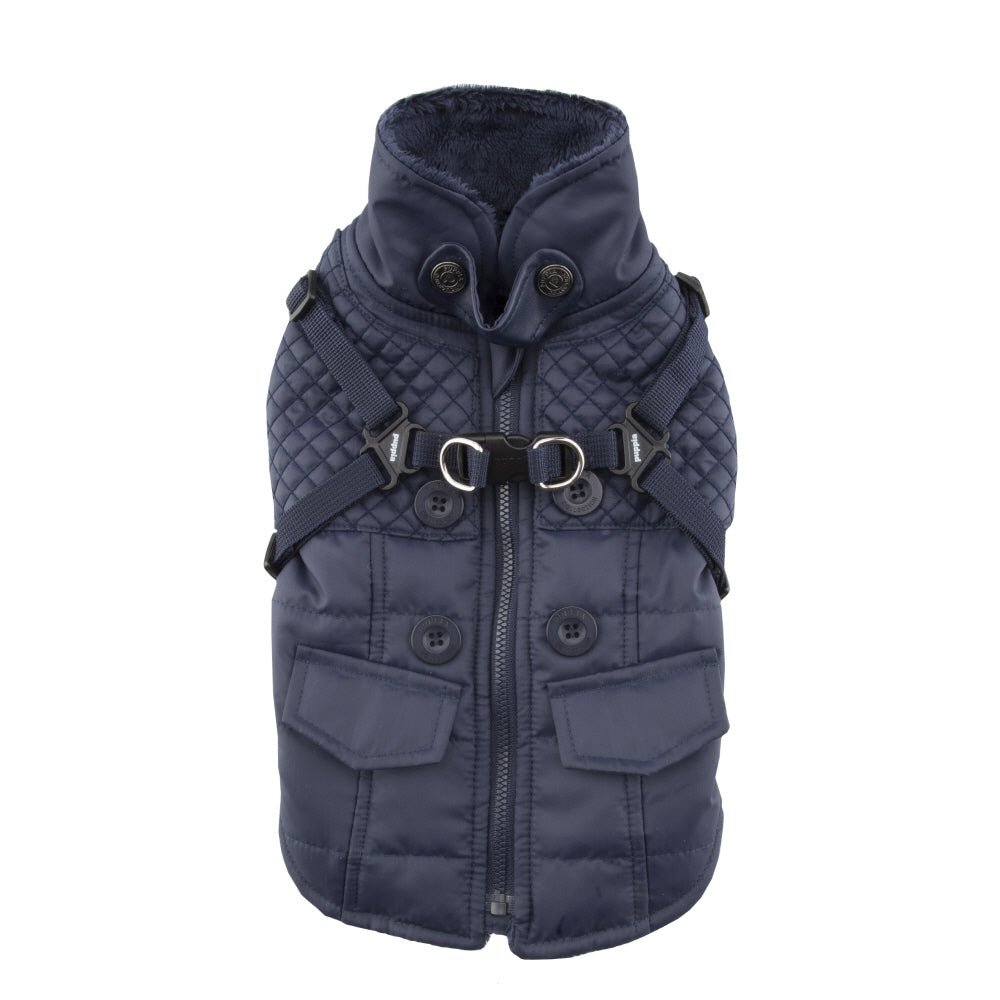 Puppia Wilkes Jacket Harness Navy Hondenkleding > hondenjas Small