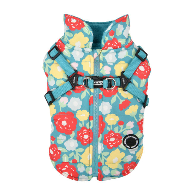 Puppia Allyssa Jacket Harness Aqua - Premium hondentuig > honden harnas from Puppia - Just €80.99! Shop now at Frenkiezdogshop
