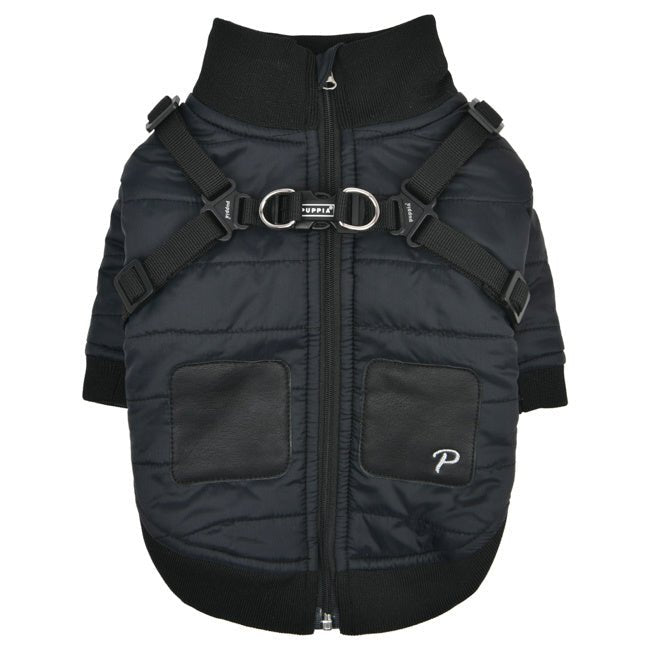 Puppia Stratus Jacket Harness Black Hondenkleding > hondenjas Small