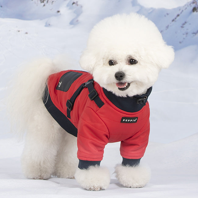Puppia Stratus Jacket Harness Red - Premium Hondenkleding > hondenjas from Puppia - Just €69.99! Shop now at Frenkiezdogshop