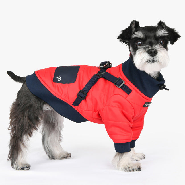 Puppia Stratus Jacket Harness Red - Premium Hondenkleding > hondenjas from Puppia - Just €69.99! Shop now at Frenkiezdogshop