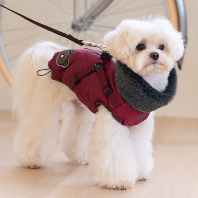 Puppia Isolde Jacket Harness Wine Hondenkleding > hondenjas Small