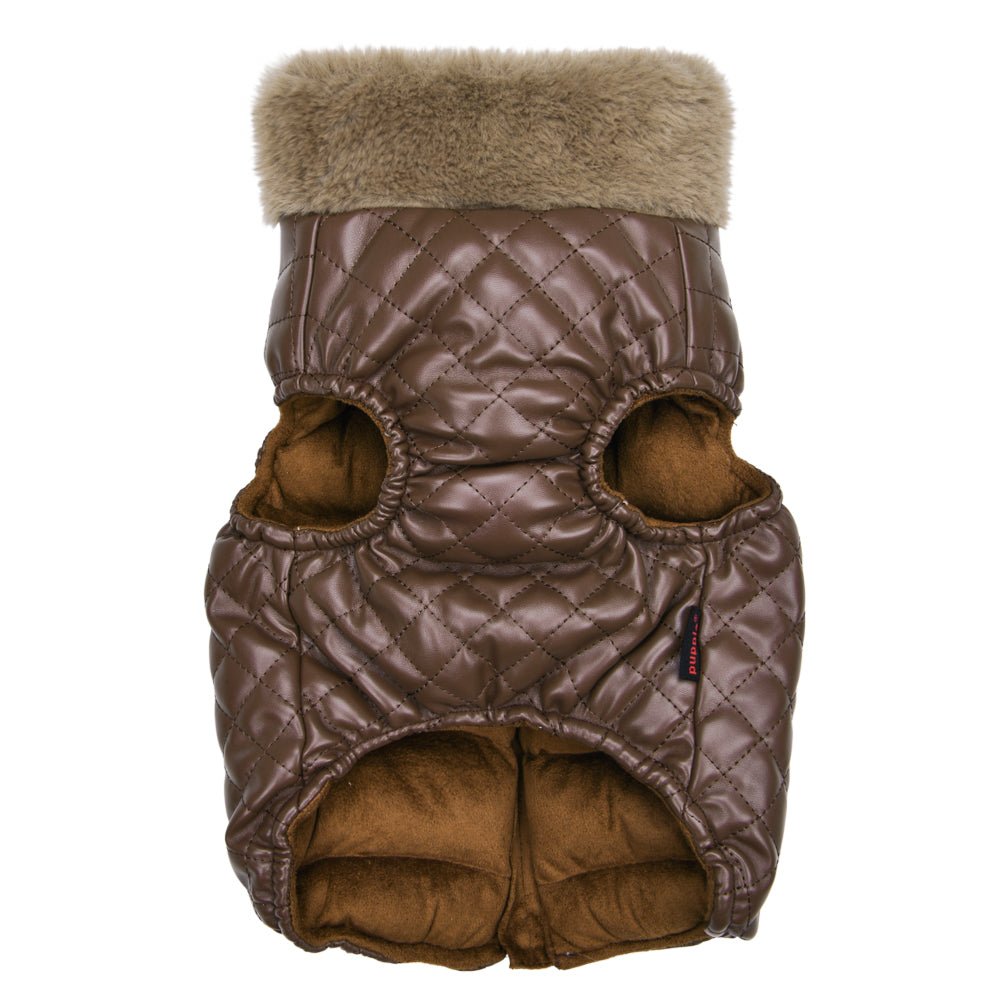 Puppia Dia Quilted Vest Jumper harnas hondenjas Brown Hondenkleding > hondenjas Small