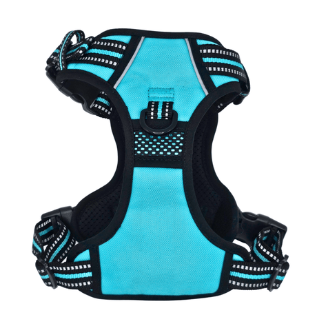 Frenkiez reflective Y tuig no pull dogharness Tiffany Blue hondentuig > honden harnas > Y tuigen X - Small