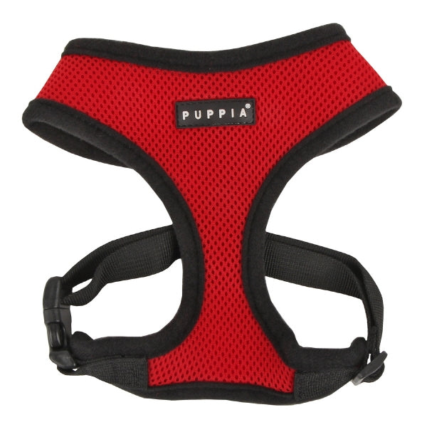 Puppia Soft Harness model A  red - Premium hondentuig > honden harnas from Puppia - Just €18.99! Shop now at Frenkiezdogshop