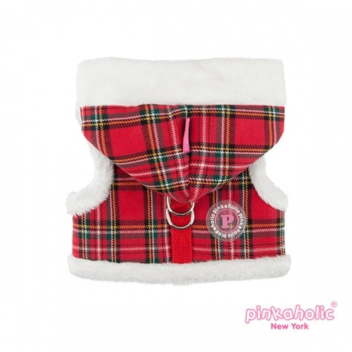 Pinkaholic Santa Pinka Harness Checkered Red - Premium hondentuig > honden harnas from Pinkaholic - Just €25.99! Shop now at Frenkiezdogshop