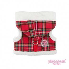 Pinkaholic Santa Pinka Harness Checkered Red - Premium hondentuig > honden harnas from Pinkaholic - Just €20! Shop now at Frenkiezdogshop