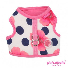 Pinkaholic Peonies Pinka Harness Pink - Premium hondentuig > honden harnas from Pinkaholic - Just €20! Shop now at Frenkiezdogshop
