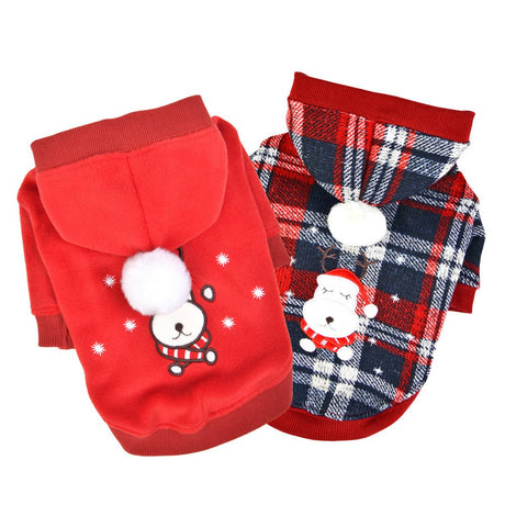 Puppia Blitzen Kerst Hoodie Red Hondenkleding > Hondentrui Small