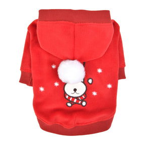 Puppia Blitzen Kerst Hoodie  Red - Premium Hondenkleding > Hondentrui from Puppia - Just €20! Shop now at Frenkiezdogshop