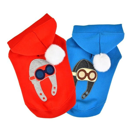 Puppia Aviator Hoodie Blue Hondenkleding > Hondentrui Small