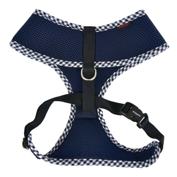 Puppia Vivien Check Harness model A navy - Premium hondentuig > honden harnas from Puppia - Just €21.99! Shop now at Frenkiezdogshop