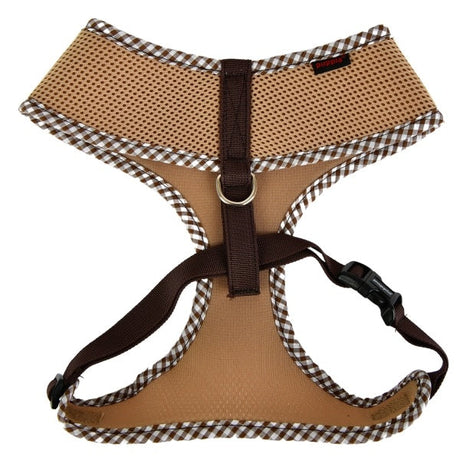 Puppia Vivien Check Harness model A beige - Premium hondentuig > honden harnas from Puppia - Just €21.99! Shop now at Frenkiezdogshop