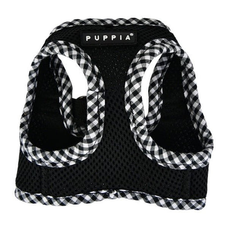 Puppia Vivien Check Vest Harness model B black hondentuig > honden harnas > model B X - Small