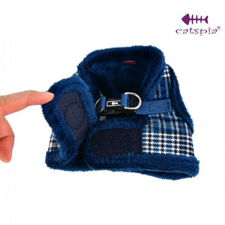 Catspia Neve Vest Harness model B Navy Kattentuig > kattenharnas Small